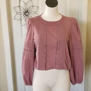 Topshop Long Sleeve Boho Top Sz 6